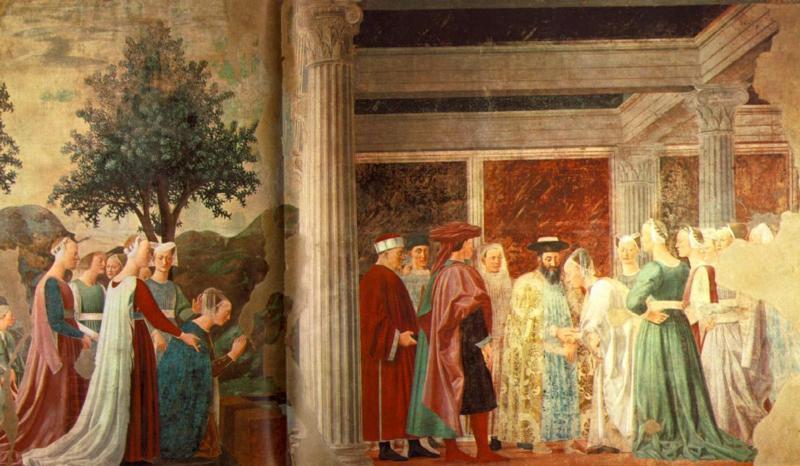 Piero della Francesca Adoration of the Holy Wood and the Meeting of Solomon and Queen of Sheba China oil painting art